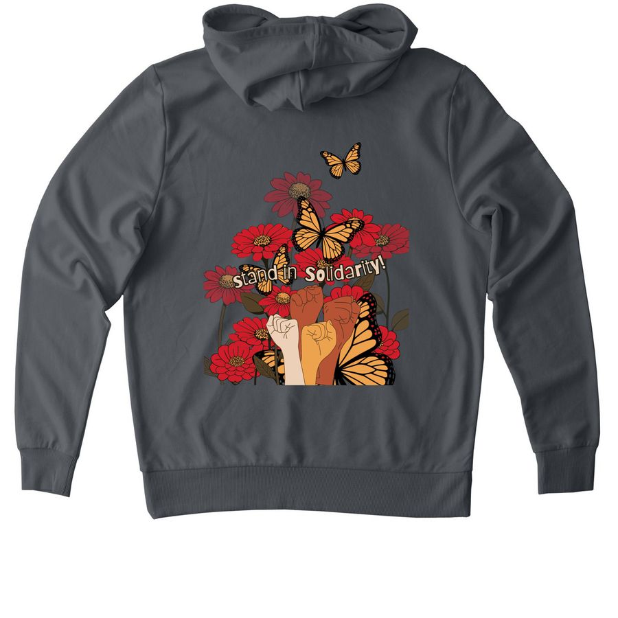 Solidarity, a Terrain Grey Allmade Organic French Terry Pullover Hoodie