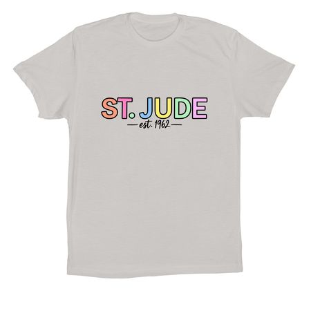 St.Jude, a Solid Athletic Grey Premium Cotton Tee