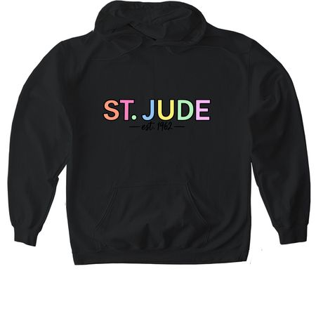 St.Jude, a Black Gildan Softstyle Pullover Hoodie