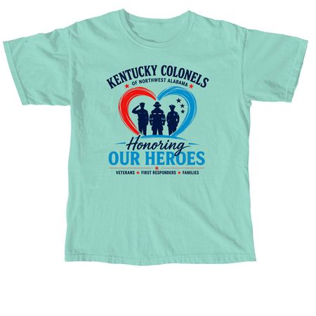 Colonels for Heroes, a Chalky Mint Comfort Colors Unisex Tee