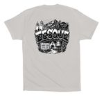 EESQUE (Extra Light), a Solid Athletic Grey Premium Cotton Tee (back-view)