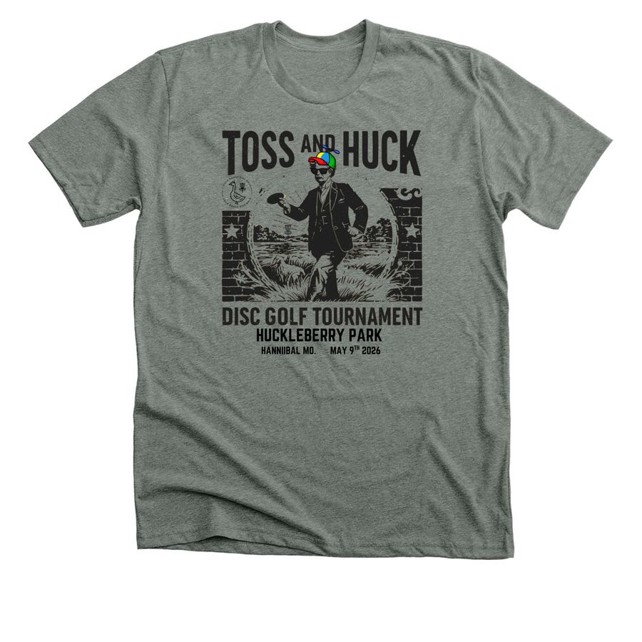 Toss and Huck 2026, a Deep Heather Premium Unisex Tee
