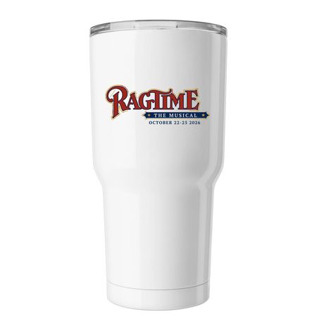 Ragtime Tumbler, a White Insulated Tumbler