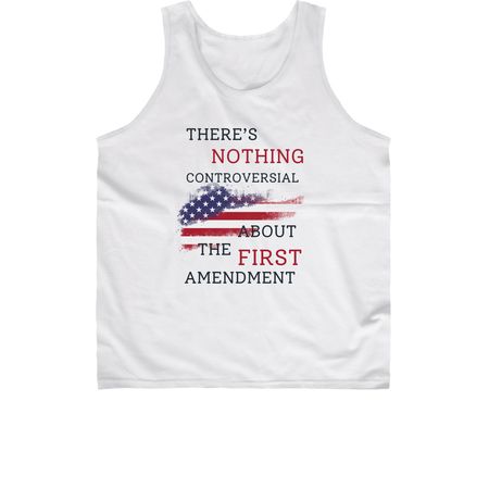 Freedom Starts with the First, a White Classic Unisex Tank Top
