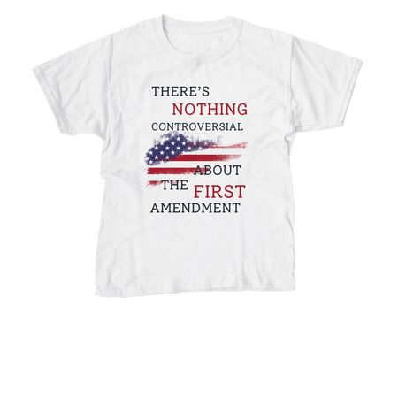 Freedom Starts with the First, a White Youth Unisex Tee