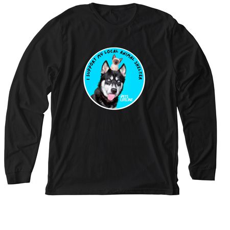 Pets Lifeline Supporter, a Solid Black Blend Premium Long Sleeve Tee