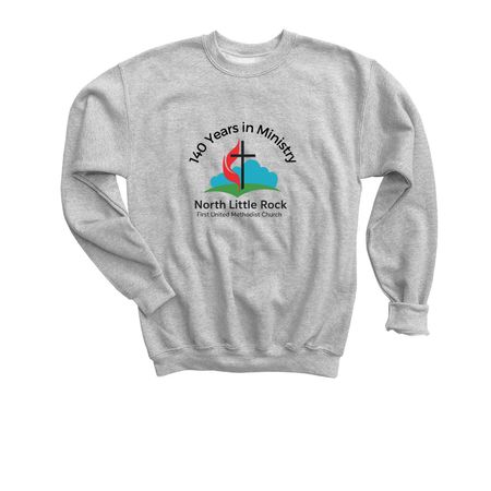 140 Years Church Logo, a Sport Grey Youth Crewneck Sweatshirt