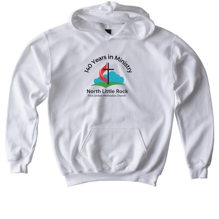 140 Years Church Logo, a White Softstyle Youth Pullover Hoodie