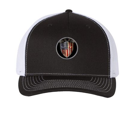 The GILF, a Black/ White Printed Five-Panel Trucker Cap