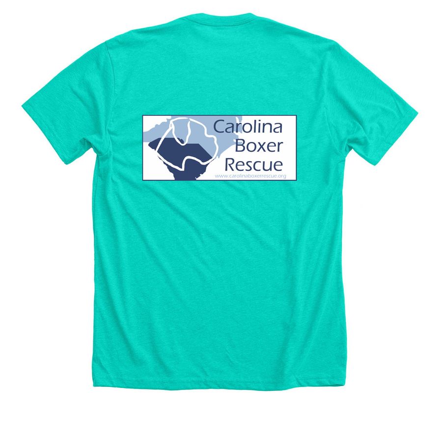 Hot Girls have Boxers&nbsp;, a Heather Sea Green Premium Unisex Tee (back-view)