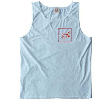 girl dad, a Chambray Comfort Colors Tank Top