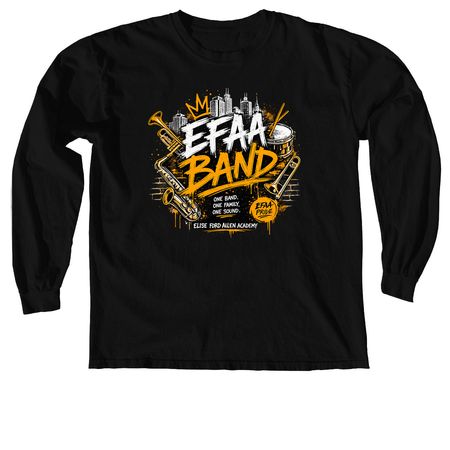 Elise Ford Allen Band Program, a Black Comfort Colors Long Sleeve Tee