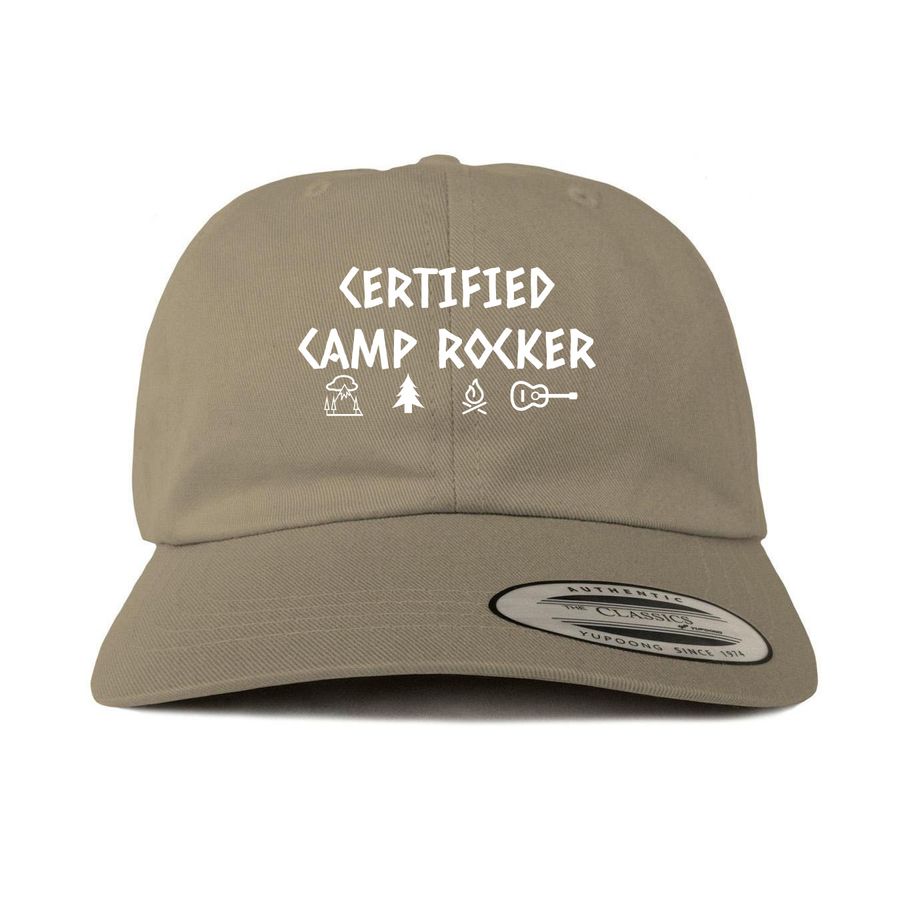 Camp Rock Ball Caps & Bucket Hats, a Khaki Printed Classic Baseball Cap