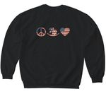 Rockin R 4th of July&nbsp;, a Black Softstyle Crewneck Sweatshirt (back-view)