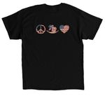 Rockin R 4th of July&nbsp;, a Black Classic Unisex Tee (back-view)
