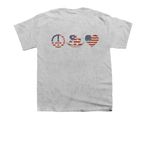 Rockin R 4th of July&nbsp;, a Sport Grey Youth Unisex Tee (back-view)