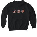 Rockin R 4th of July&nbsp;, a Black Gildan Softstyle Pullover Hoodie (back-view)