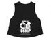 CSNIP Tank, a Solid Black Blend Women?s Cropped Racerback Tank (back-view)