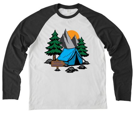 PACE Campout 2026, a Space Black/ Bright White Allmade Eco Triblend Colorblock Raglan Long Sleeve Tee