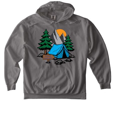 PACE Campout 2026, a Grey Comfort Colors Pullover Hoodie