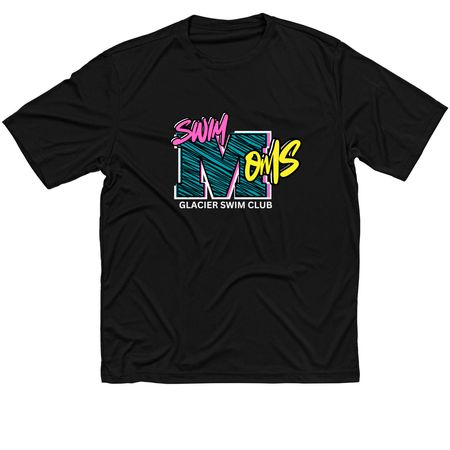 Swim Moms Klondike Team, a Black Classic Performance Tee