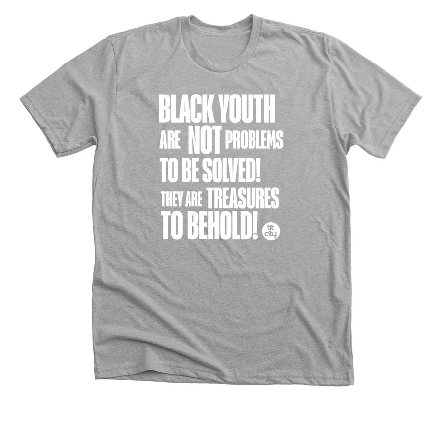 Treasure Black Youth, a Athletic Heather Premium Unisex Tee
