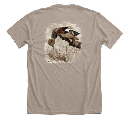 The Gaddy&nbsp;, a Heather Stone Premium Unisex Tee (back-view)