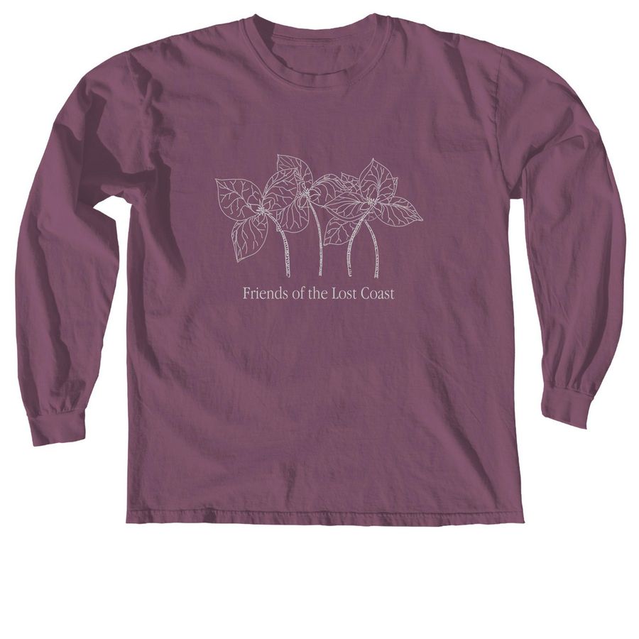 Trillium Art, a Berry Comfort Colors Long Sleeve Tee