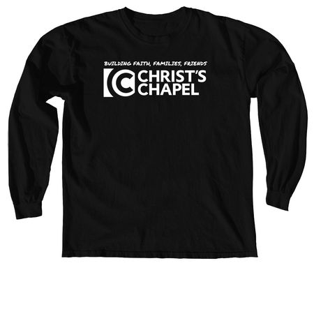 Christ's Chapel Church Merch, a Black Comfort Colors Long Sleeve Tee