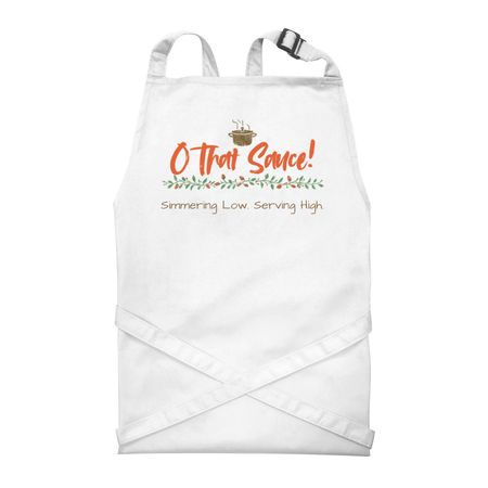 O That Sauce! A Kitchen Fundraiser, a White Recycled Bib Apron