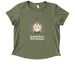 ESBA Logo Shirts (front), a Olive You Green Allmade Eco Triblend Women?s Scoop Neck Tee