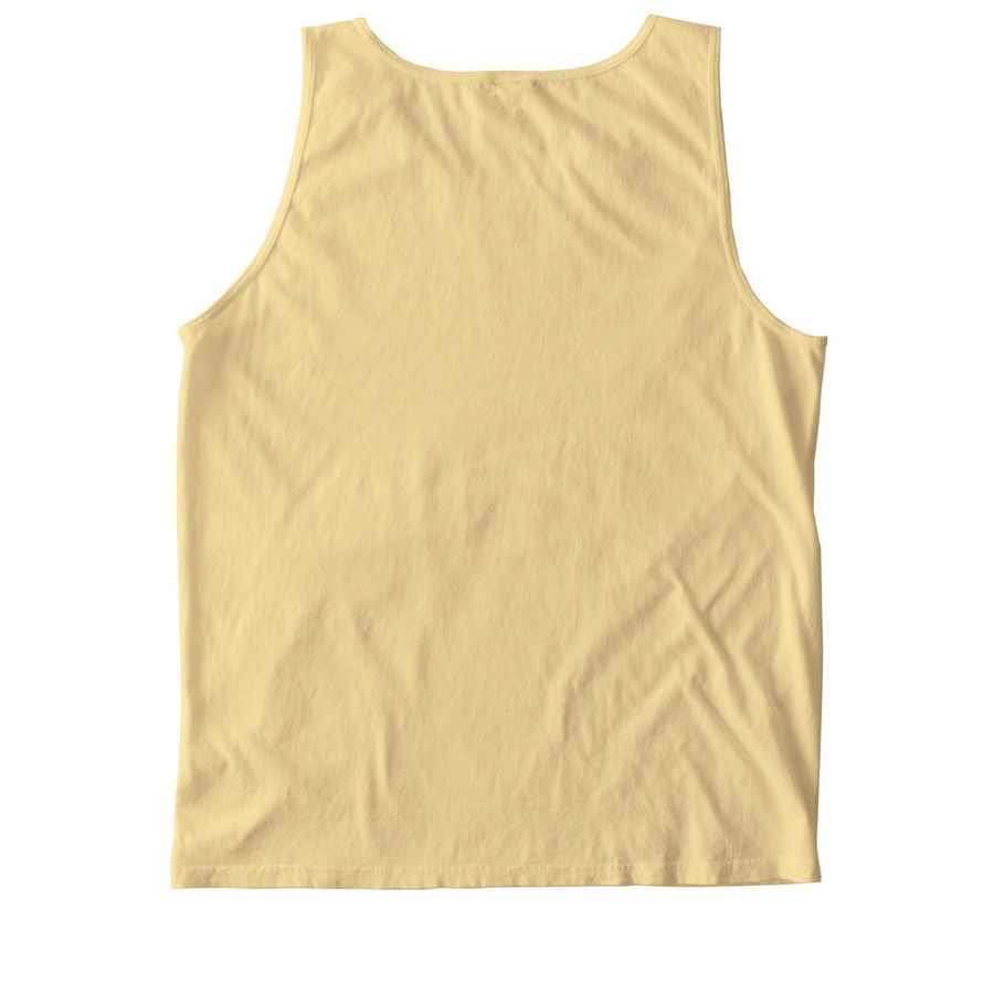 Cedar Waxwings, a Butter Comfort Colors Tank Top (back-view)
