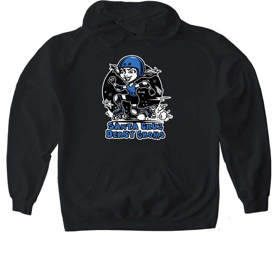 Santa Cruz Derby Groms - Sweatshirts, a Black Gildan Softstyle Pullover Hoodie