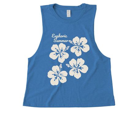 Euphoric Summer, a Azure Blue Allmade Eco Triblend Women?s Muscle Tank
