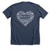 LOVE Rescue, a Heather Navy Premium Unisex Tee (back-view)
