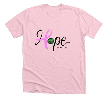 Village of Faith-Hope In Action, a Heather Pink Premium Unisex Tee