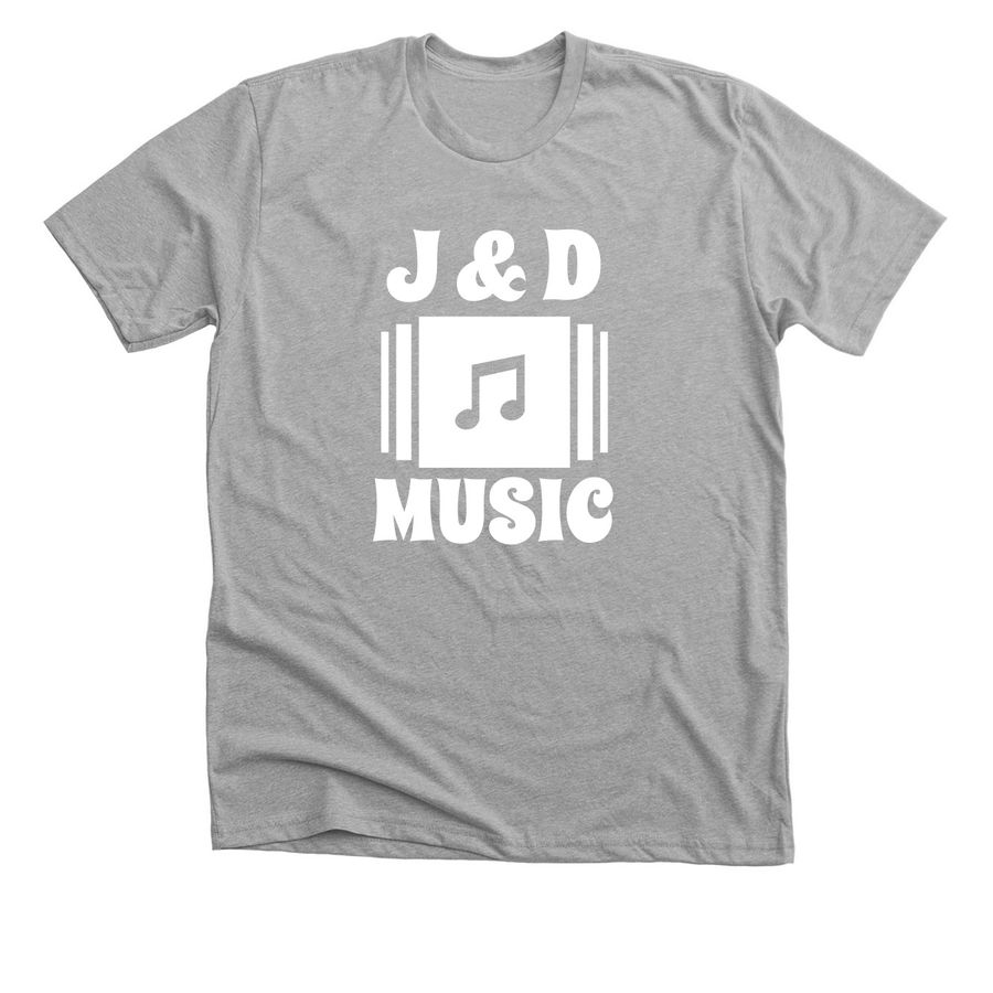 J&D Music, a Athletic Heather Premium Unisex Tee