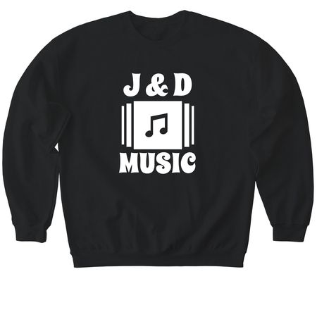 J&D Music, a Black Softstyle Crewneck Sweatshirt