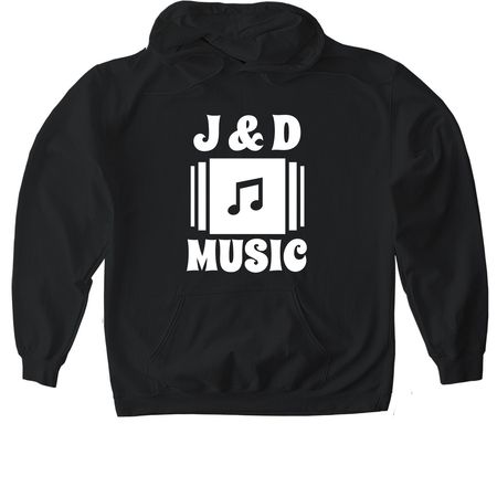 J&D Music, a Black Gildan Softstyle Pullover Hoodie