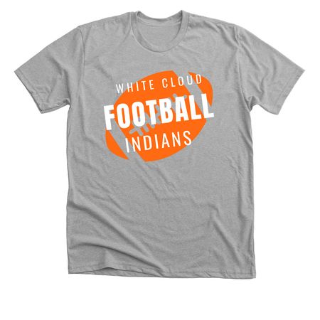 White Cloud Football, a Athletic Heather Premium Unisex Tee
