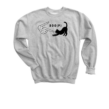 Dakin Halloween BOO(P), a Sport Grey Youth Crewneck Sweatshirt