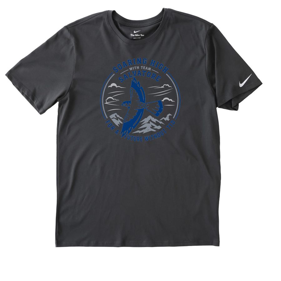 Soaring High with Salvatore, a Anthracite Nike Dri-FIT Jersey Blend Performance Tee