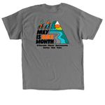 May is Bike Month 2026, a Charcoal Classic Unisex Tee (back-view)