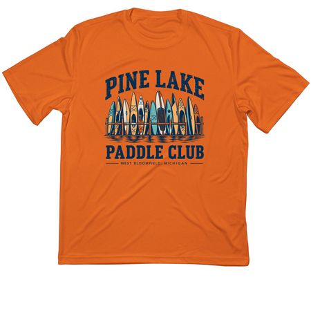 Pine Lake Paddle Club UV & Activewear, a Deep Orange Classic Performance Tee