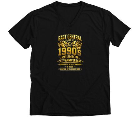 ECHS 90's Reunion, a Solid Black Blend Premium V-Neck Tee