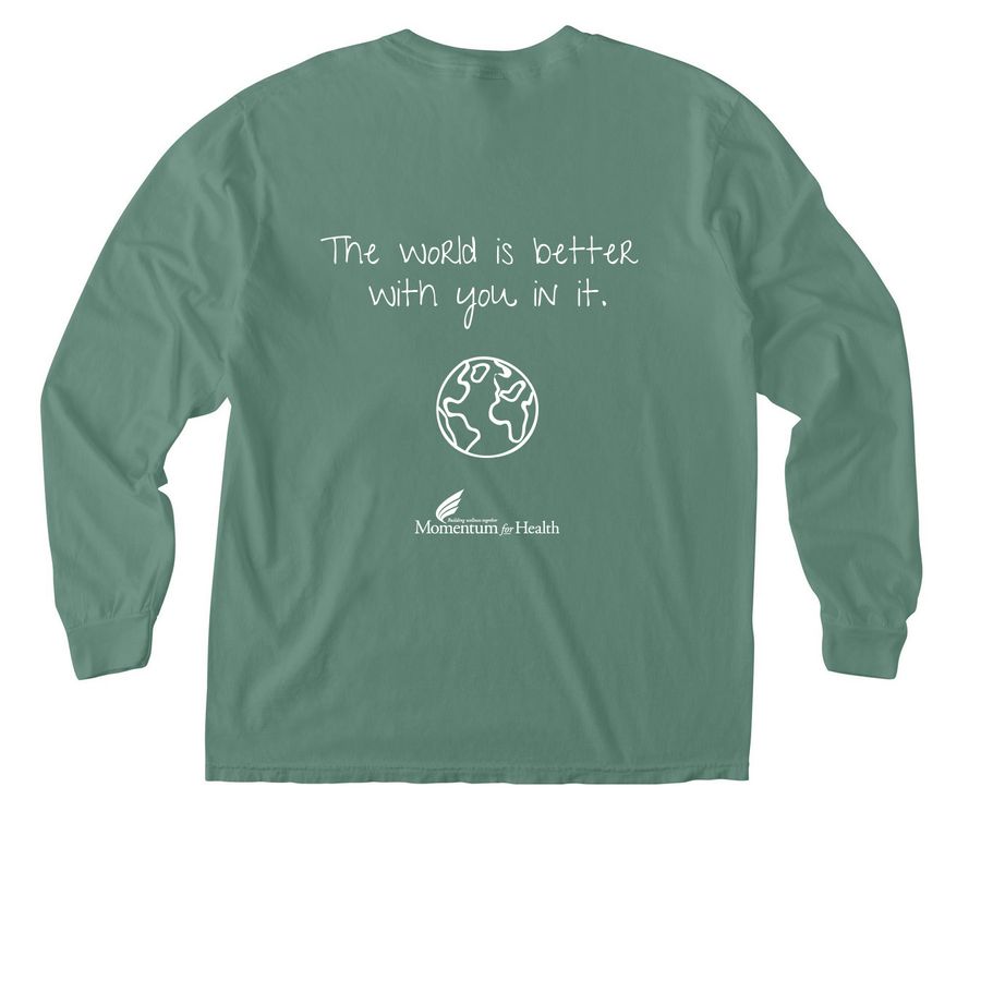 Suicide Prevention Month Long-Sleeve Tee&nbsp;, a Light Green Comfort Colors Long Sleeve Pocket Tee