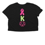 Team K-Dog Merchandise&nbsp;, a Black Women?s Flowy Cropped Tee (back-view)
