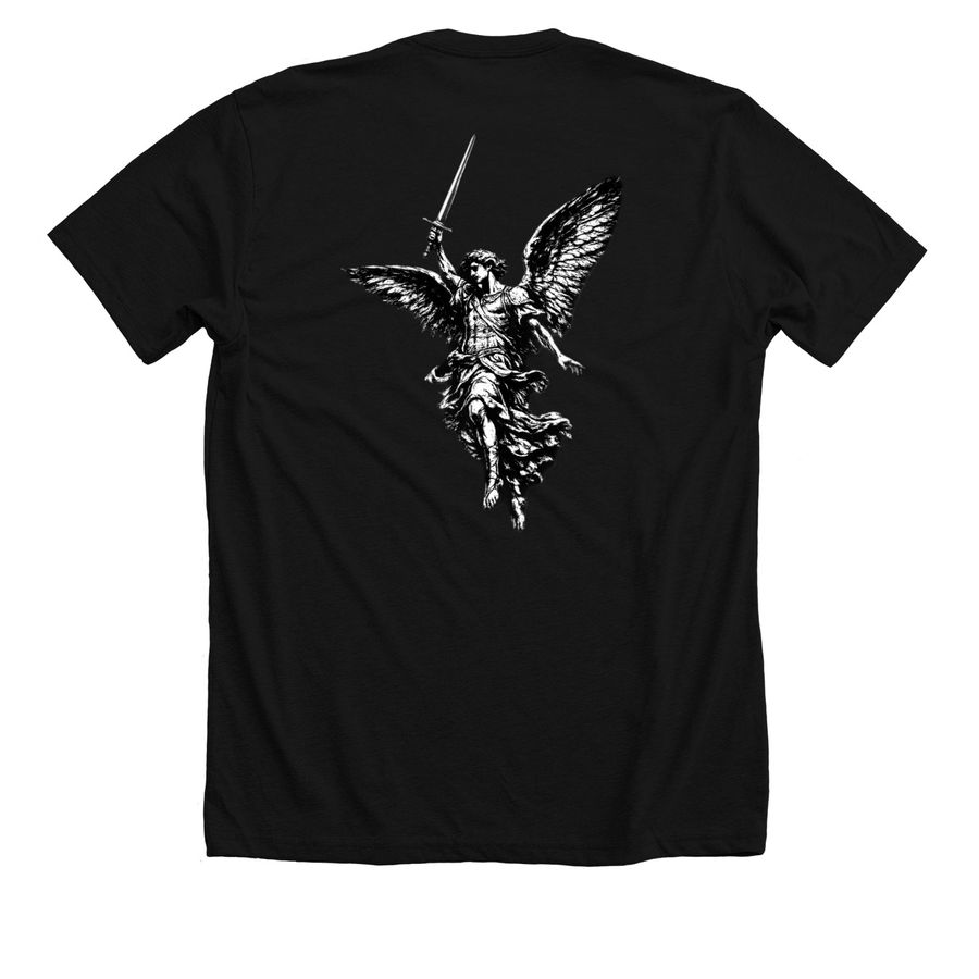 WRTHY Classic Street Wear, a Solid Black Blend Premium Unisex Tee (back-view)
