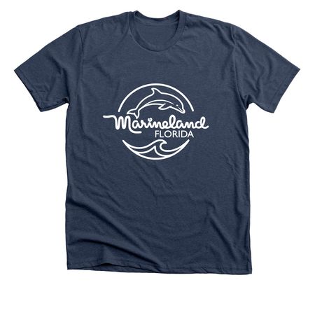 Marineland Florida - Dolphin, a Heather Navy Premium Unisex Tee