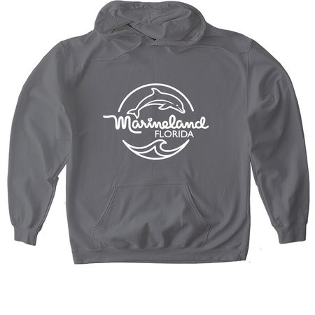 Marineland Florida - Dolphin, a Charcoal Gildan Softstyle Pullover Hoodie